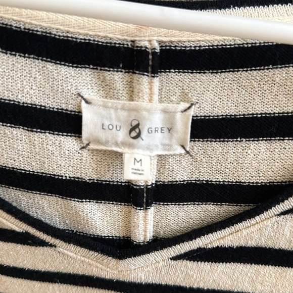 Loft white/blue striped dress. Size M - Picture 3 of 4